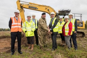 Defence minister Philip Dunne launches construction at Donnington. 