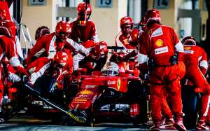 Ferrarri pit stop