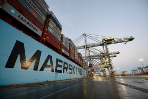 Maersk Line vessel alongside at DP World London Gateway