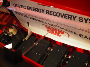 It takes a mirroer to see the KERS ultra-capacitors.