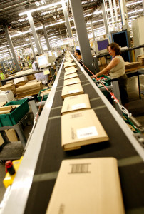 Shipping orders at Amazon. (IMAGE BY Ken James)