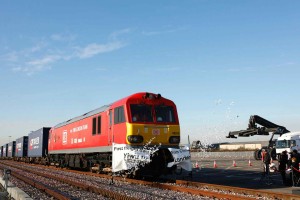 China train arrives at Barking