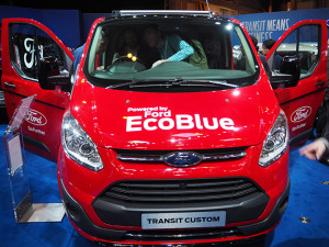 The Ford stand at the CV show in Birmingham.