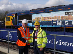 John Smith managing director, GB Railfreight and Dan Everitt, managing director, Mediterranean Shipping Company UK  