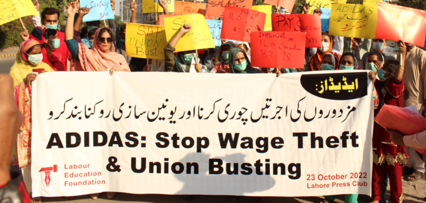 Slapen gesprek het laatste Protestors demand Adidas pay supply chain workers | Logistics Manager